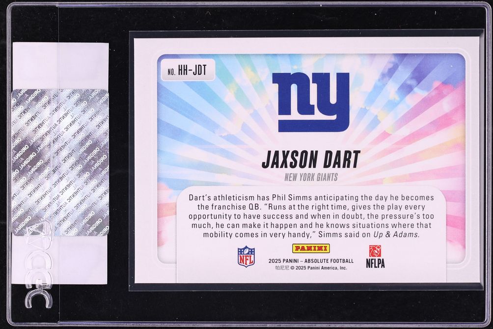 2025 Absolute Hog Heaven Jaxson Dart ROOKIE #HH-JDT CGC AUTH