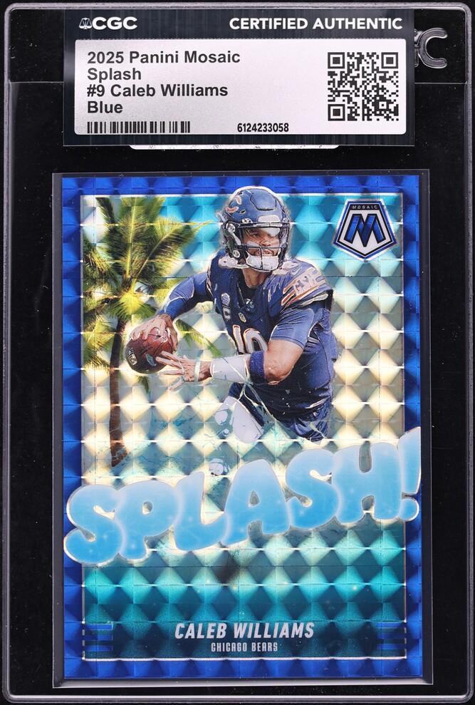 2025 Panini Mosaic Splash Blue Caleb Williams /99 #9 CGC AUTH