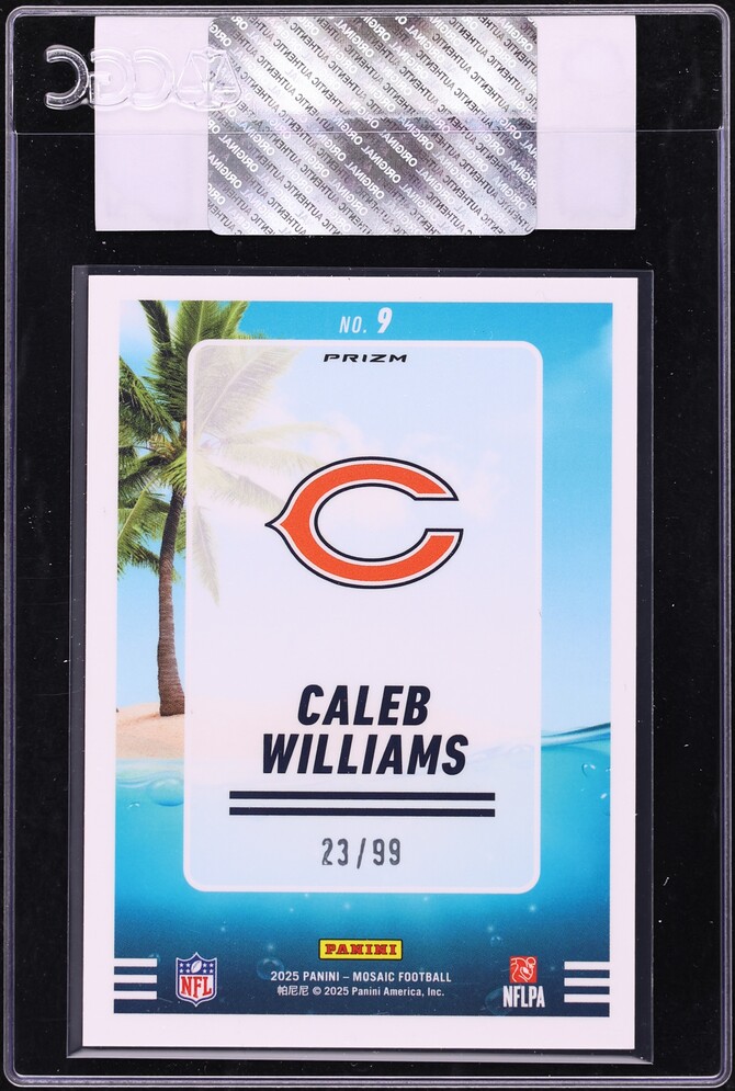 2025 Panini Mosaic Splash Blue Caleb Williams /99 #9 CGC AUTH