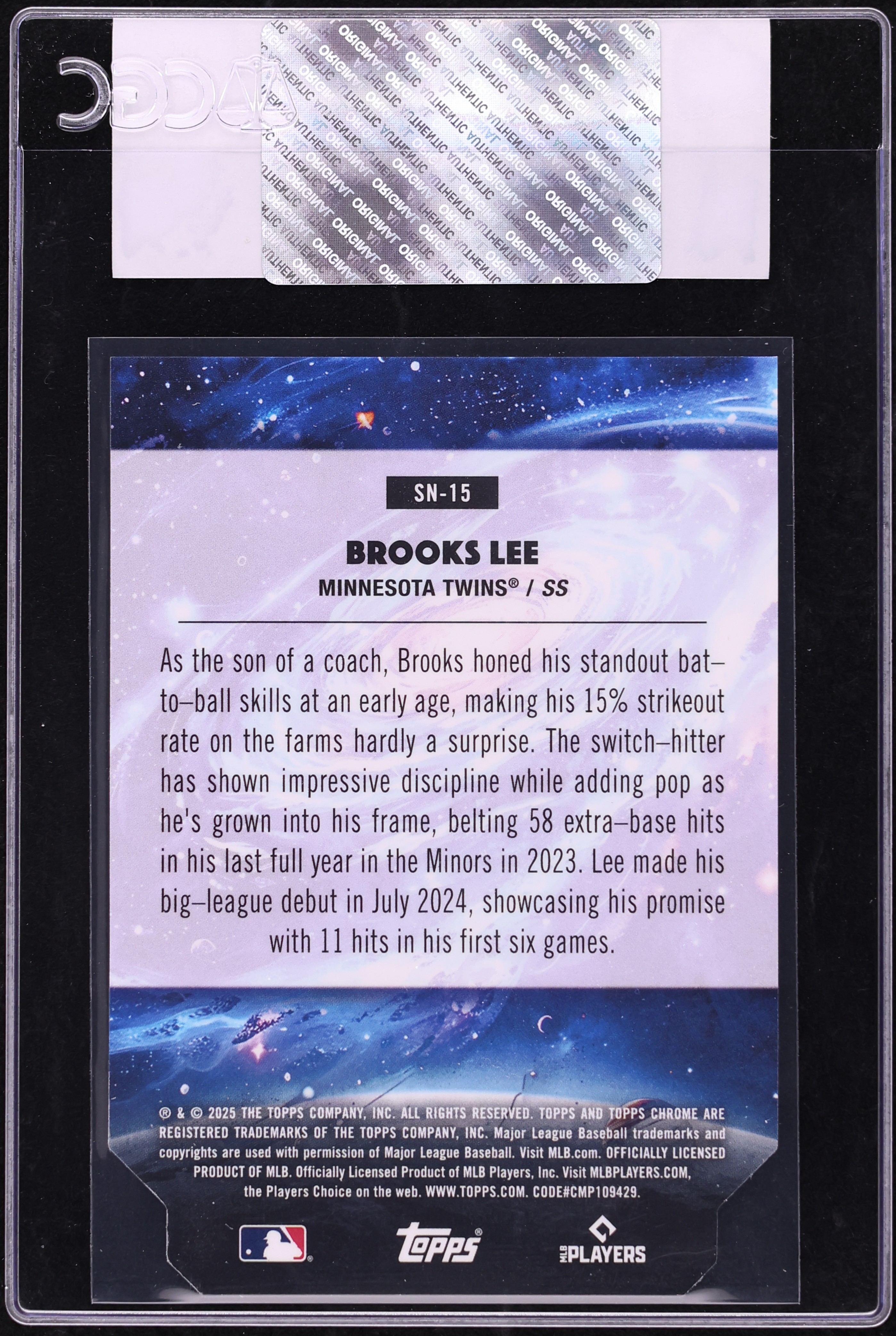 2025 Topps Chrome Cosmic Stella Nova Black Eclipse Refractor 