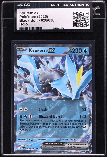 pokemon card black kyurem ex price 2012 BW#6 Freeze Bolt Holofoil #045/059 Colorless Blizzard Burst (130) This attack also does 10 damage to each of your opponents Benched Pokmon for each Prize card your opponent has taken 401 Games Canada - Black