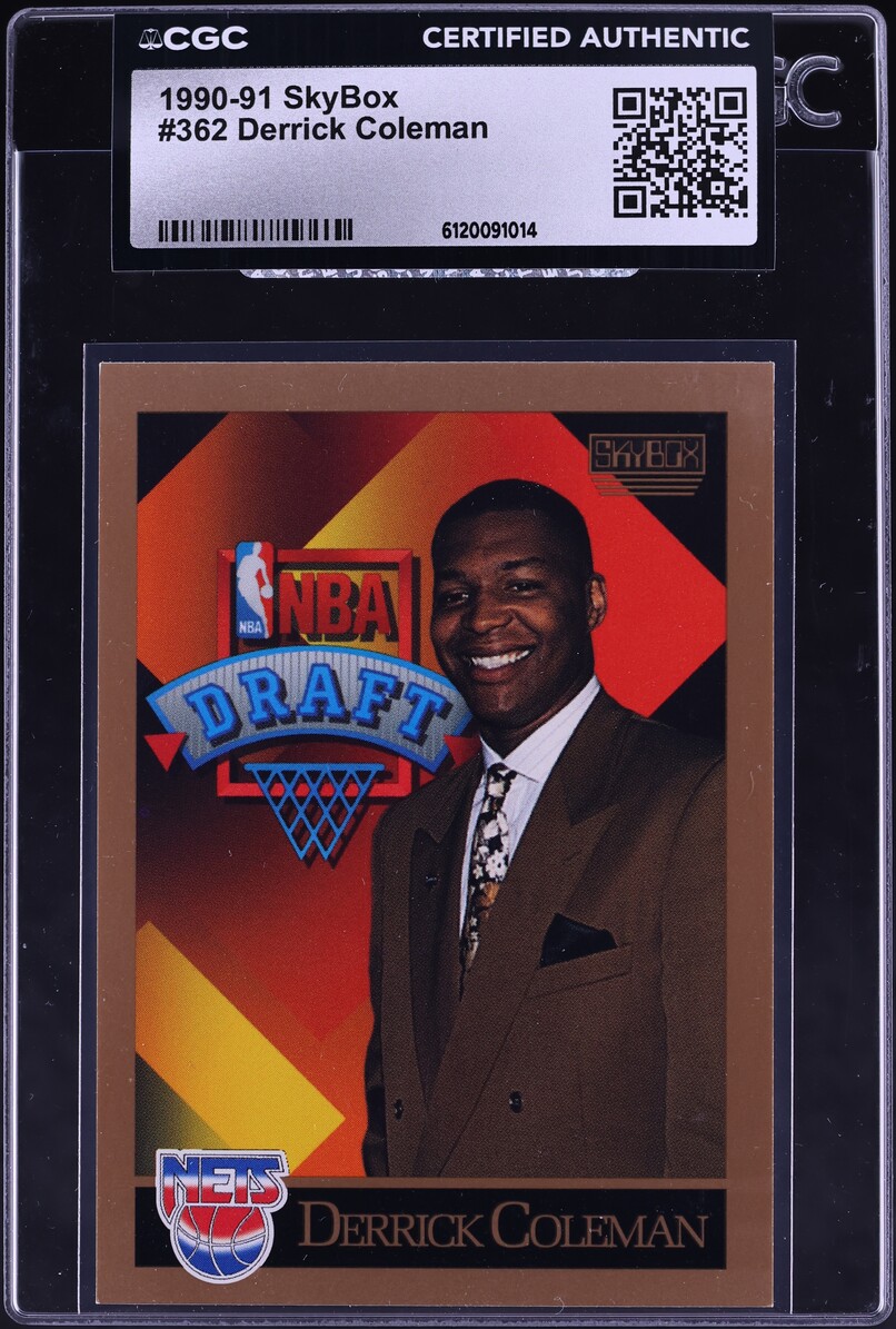 1990 Skybox Basketball Derrick Coleman #362 CGC AUTH