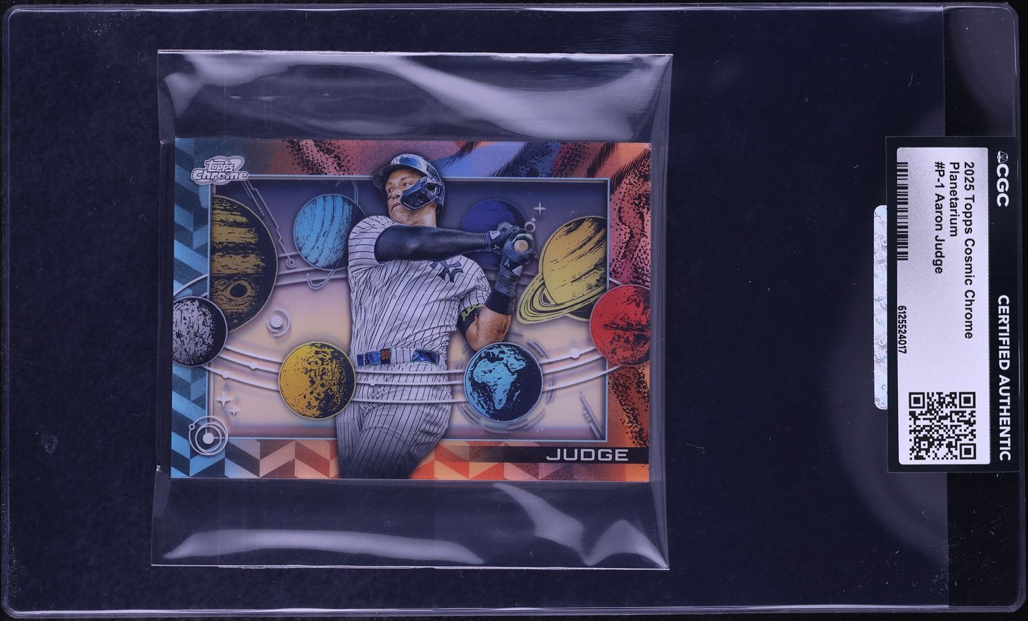 2025 Topps Chrome Cosmic Planetarium Aaron Judge #P-1 CGC AUTH