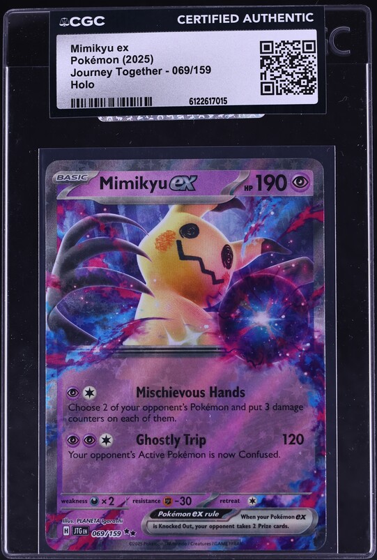 2025 Pokemon Scarlet & Violet Journey Together Holo Mimikyu EX #69 CGC AUTH