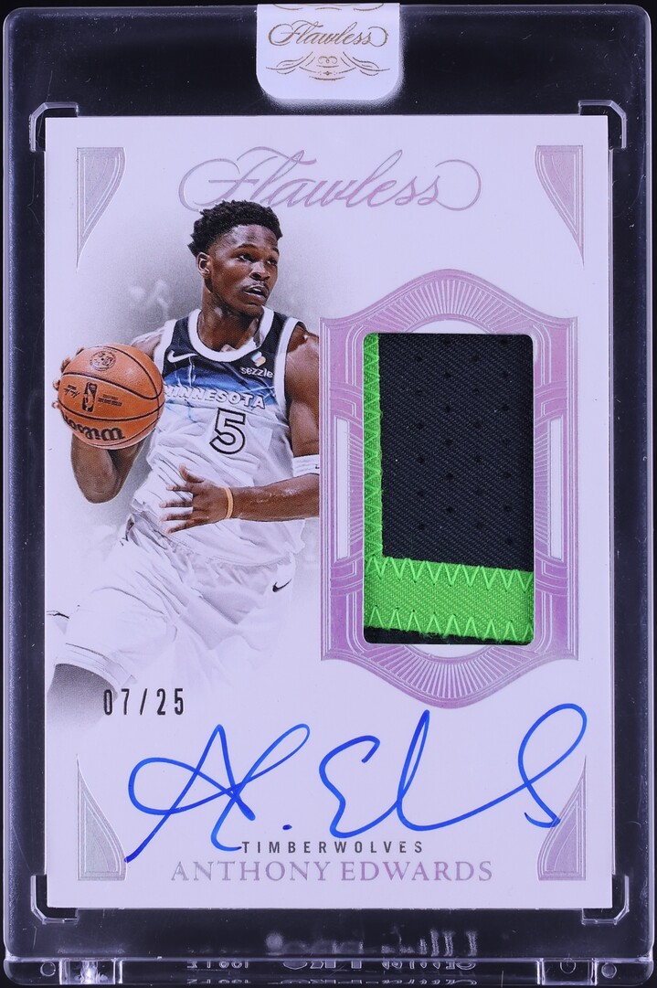 2024 Panini Flawless Vertical Anthony Edwards PATCH AUTO /25 #VPA-AET