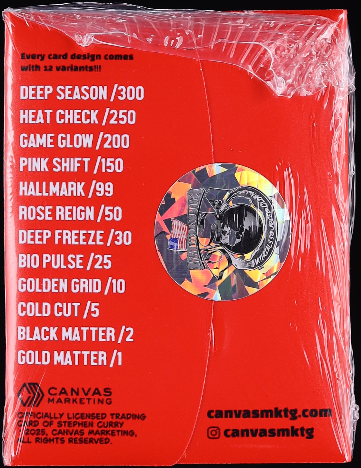 2025 Adhesive Artifacts Season 2 Stephen Curry Wax Pack on