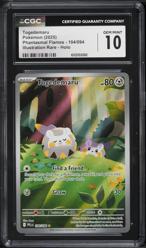 2025 Pokemon Mega Phantasmal Flames IR Togedemaru #104 CGC 10 GEM MINT