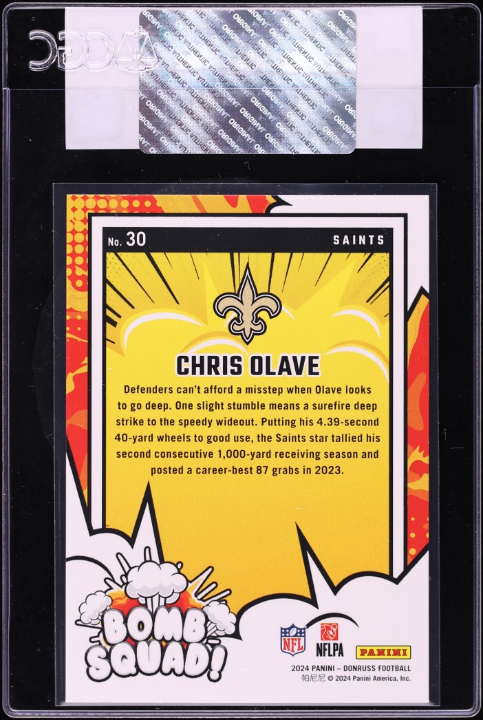 2024 Donruss Bomb Squad! Chris Olave #30 CGC AUTH