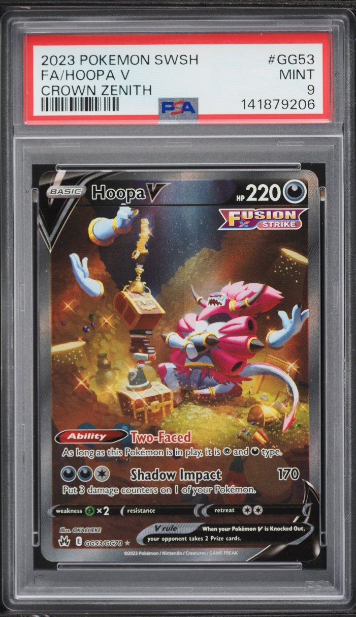 2023 Pokemon Sword & Shield Crown Zenith Galarian Gallery Full Art Hoopa V #GG53 PSA 9 MINT