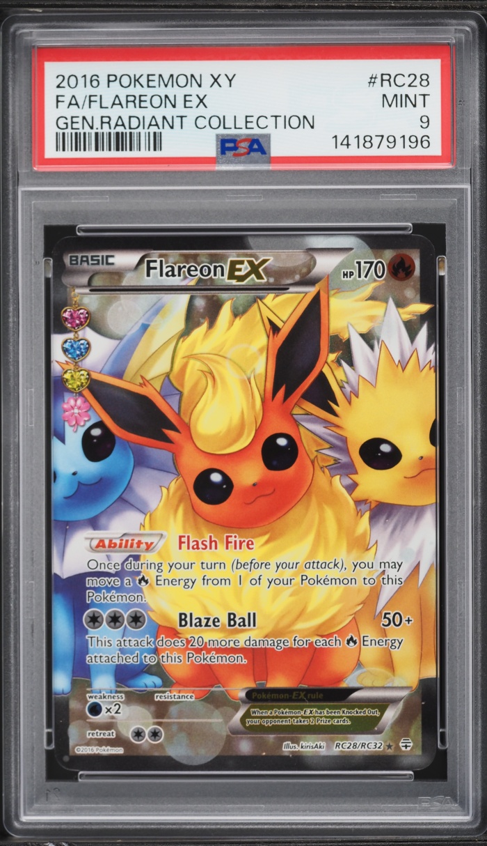 2016 Pokemon XY Generations Radiant Collection Full Art Flareon EX #RC28 PSA 9 MINT