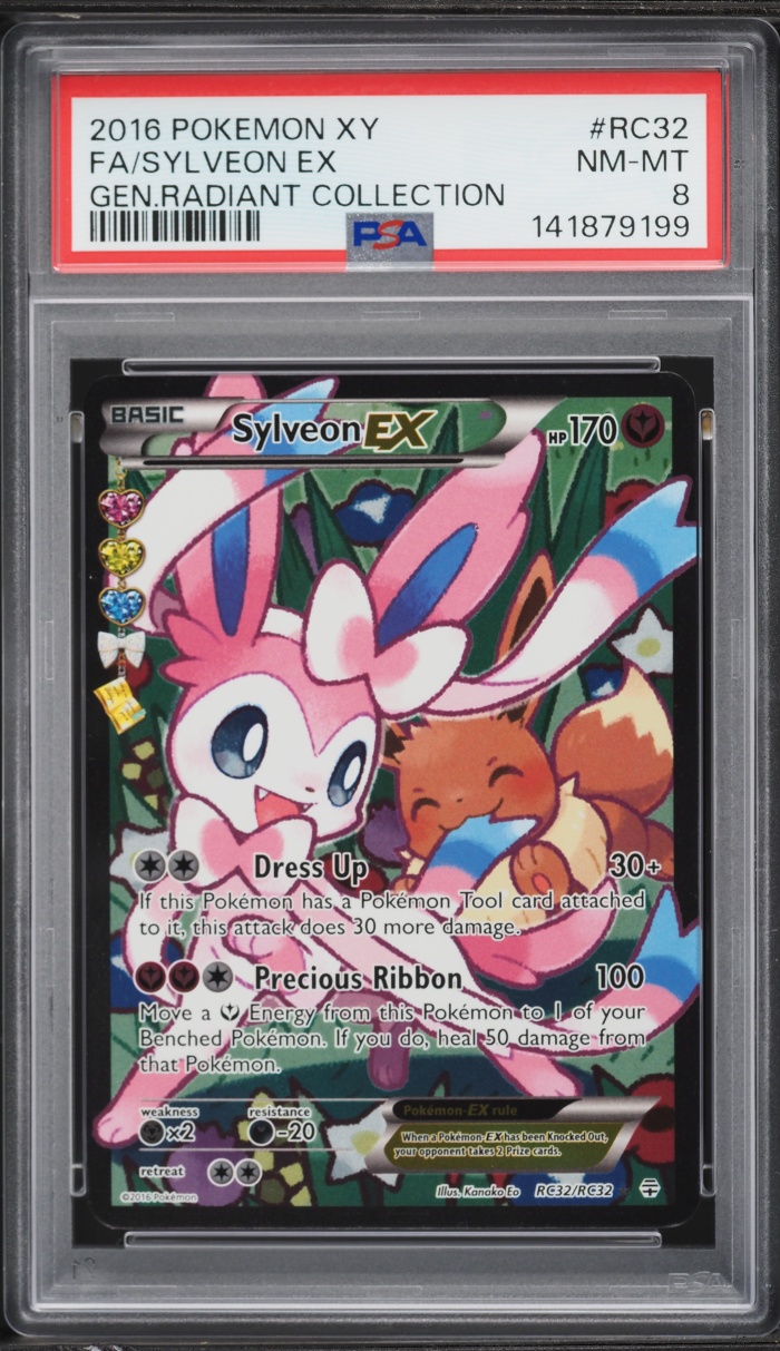 2016 Pokemon XY Generations Radiant Collection Full Art Sylveon EX #RC32 PSA 8 NM-MT