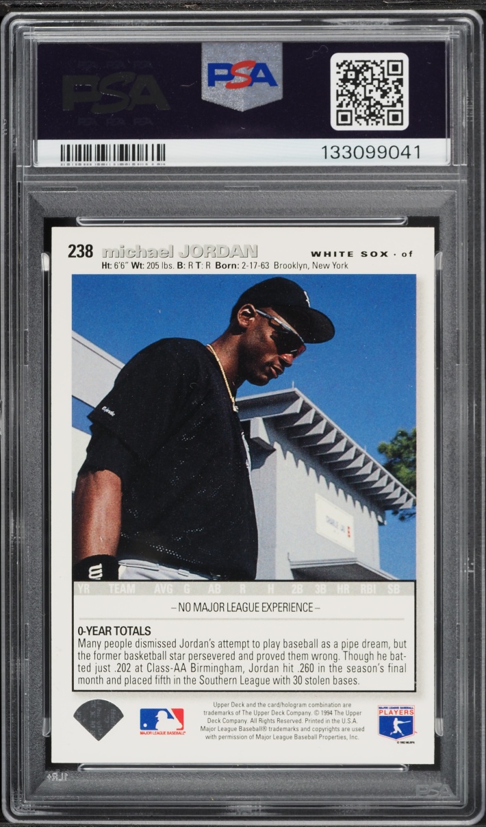 1995 Collector's Choice SE Silver Signature Michael Jordan #238 PSA 10 GEM MINT