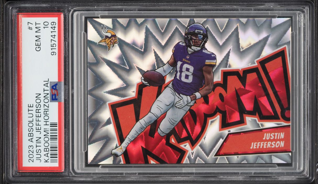 2023 Absolute Kaboom! Horizontal Justin Jefferson #7 PSA 10 GEM MINT