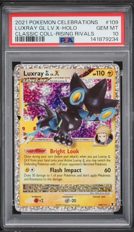 2009 Pokemon Platinum Rising Rivals Holo Luxray GL Lv. X #109 PSA