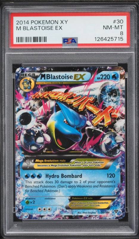 2014 Pokemon XY M Blastoise EX #30 PSA 8 NM-MT