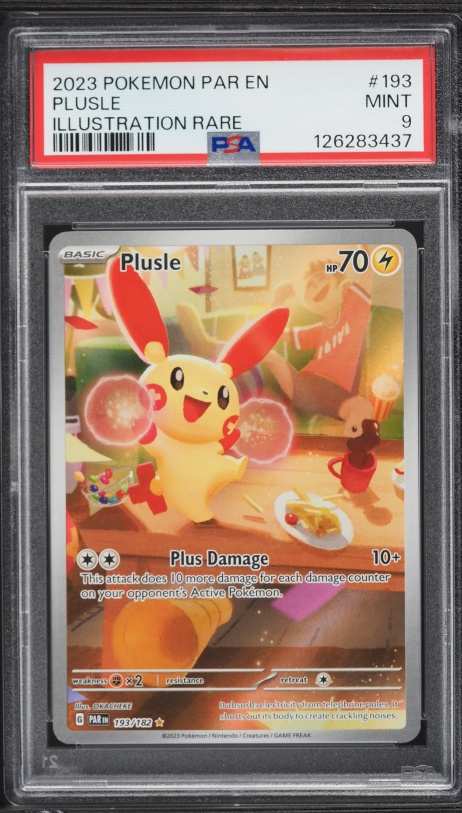 2023 Pokemon Scarlet & Violet Paradox Rift IR Plusle #193 PSA 9 MINT
