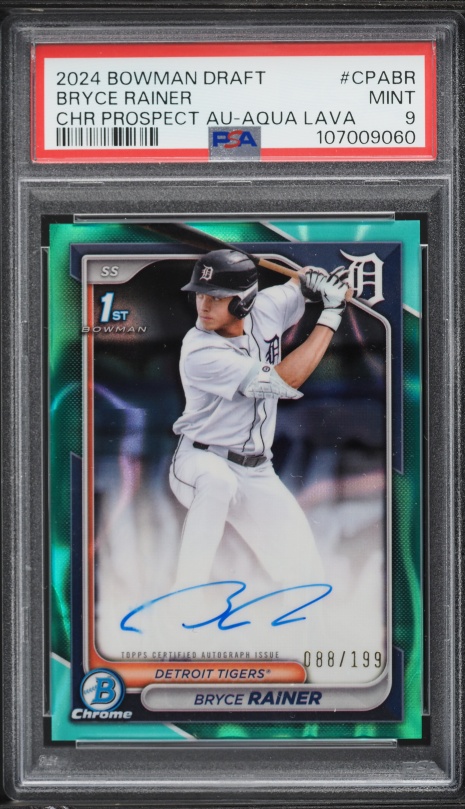 2024 Bowman Chrome Blue Wave Refractor Bryce Rainer PROSPECT AUTO