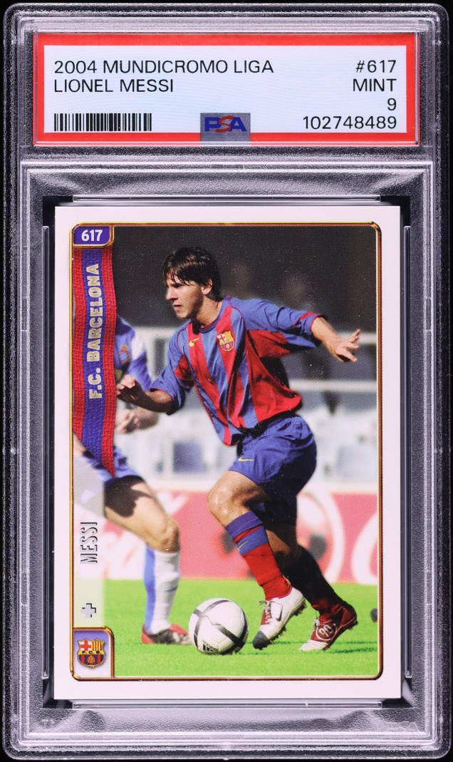 2004 Mundicromo Liga Lionel Messi ROOKIE #617 PSA 9 MINT