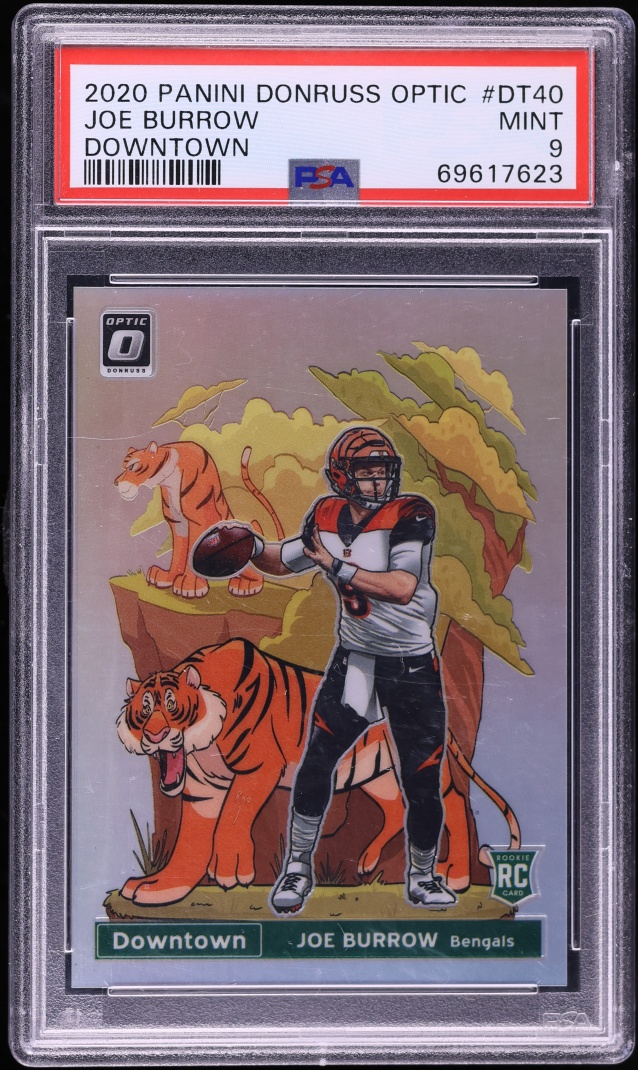 2020 Donruss Optic Downtown Joe Burrow ROOKIE #DT-40 PSA 9 MINT
