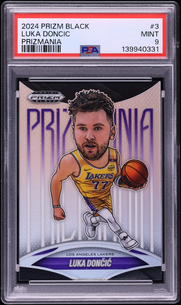 2024 Panini Prizm Black Prizmania Luka Doncic #3 PSA 9 MINT