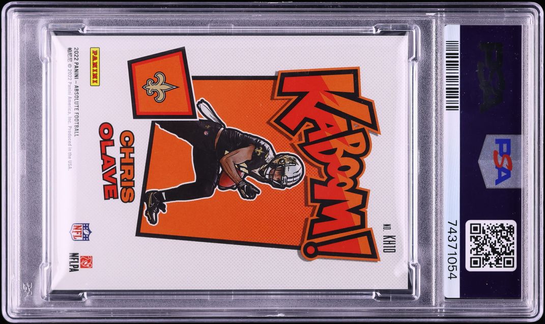 2022 Absolute Kaboom! Horizontal Gold Chris Olave ROOKIE /10 #KH10 PSA 10 GEM MINT