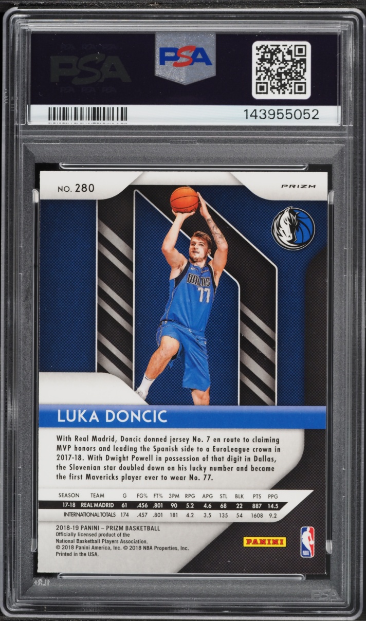 2018 Panini Prizm Ruby Wave Luka Doncic ROOKIE #280 PSA 10 GEM MINT