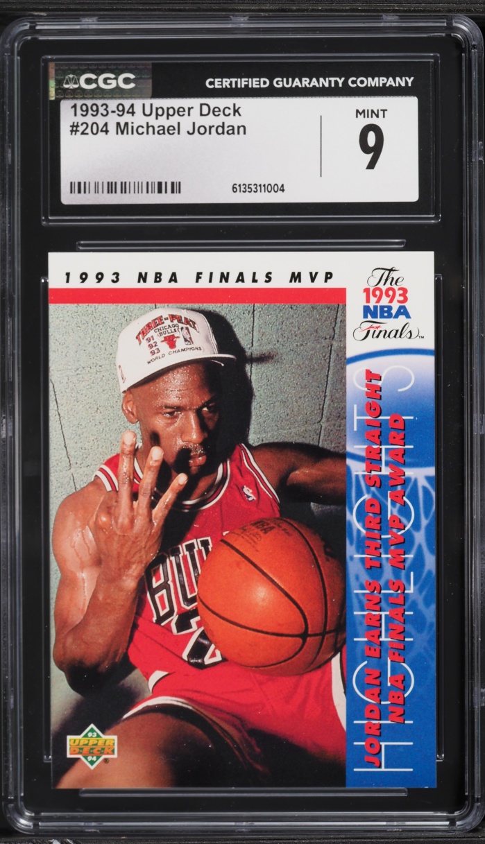 1993 Upper Deck Basketball Michael Jordan #204 CGC 9 MINT