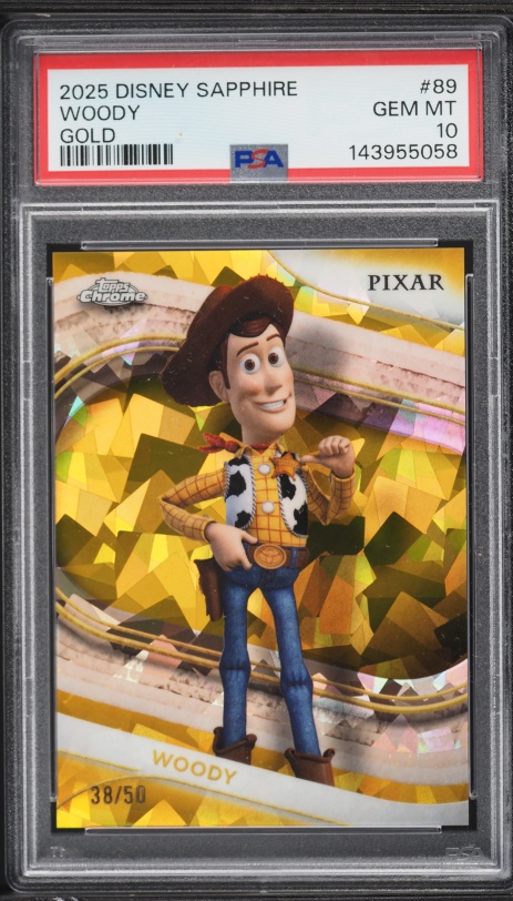 2025 Topps Chrome Disney Superfractor Toy Story Woody 1/1 #89 PSA