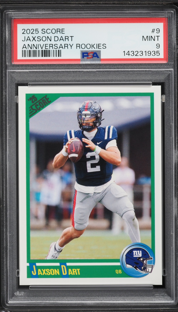 2025 Panini Score Anniversary Jaxson Dart ROOKIE #9 PSA 9 MINT