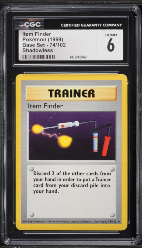 1999 Pokemon Base Set Item Finder #74 CGC 9.5 MINT+ on Fanatics Collect