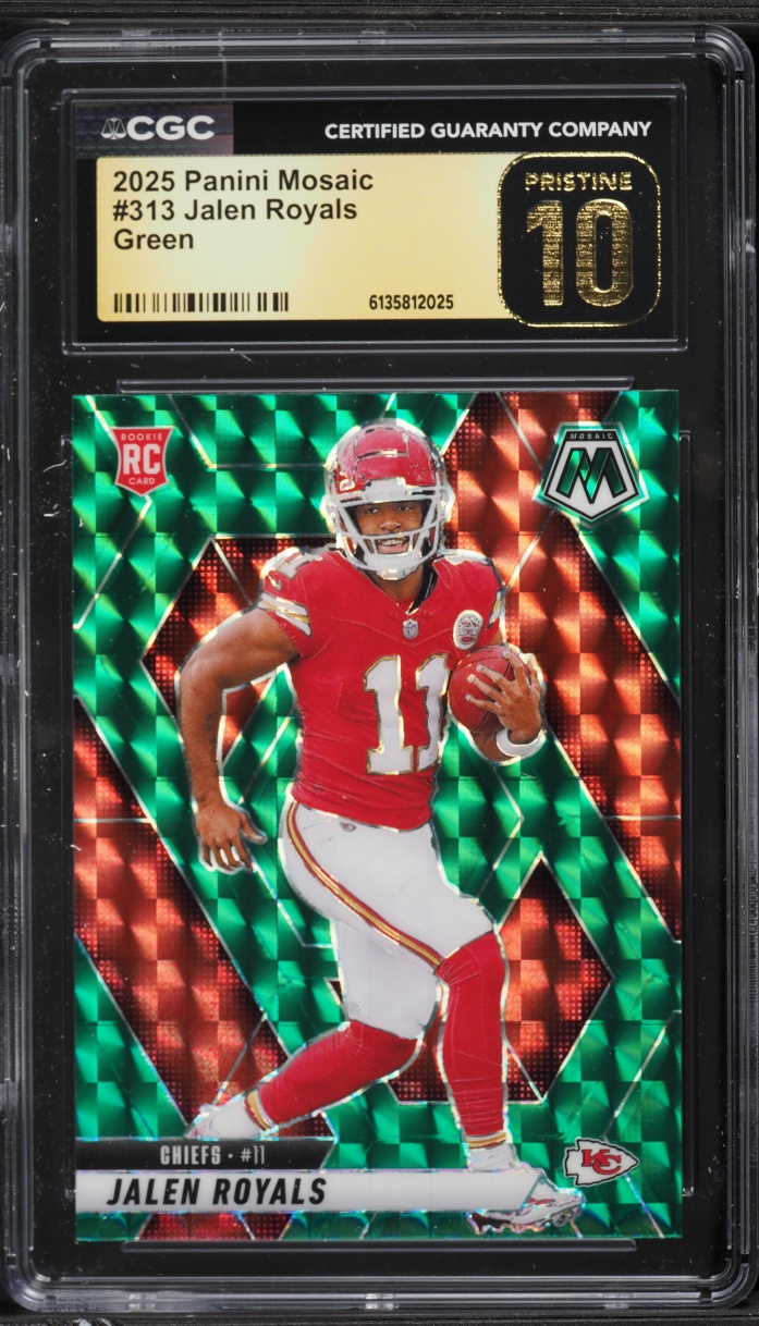 2025 Panini Mosaic Green Jalen Royals ROOKIE #313 CGC 10 PRISTINE
