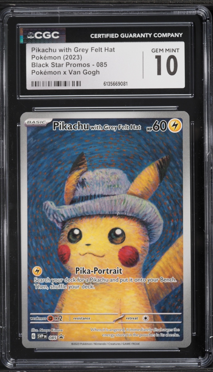 2023 Pokemon SV Promo Van Gogh Alt Art Pikachu With Grey Felt Hat #85 CGC 10 GEM MINT