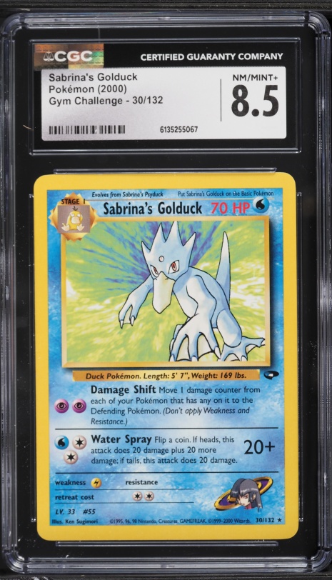 2000 Pokemon Gym Challenge Sabrina's Golduck #30 CGC 8.5 NM-MT+
