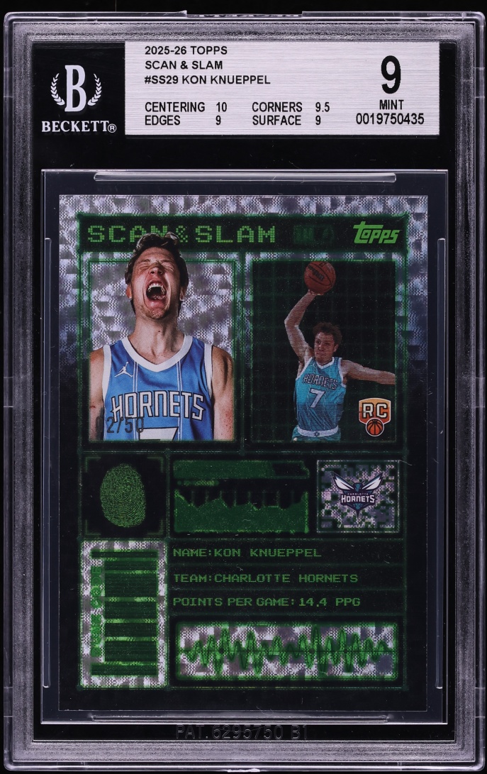 2025 Topps Scan and Slam Kon Knueppel ROOKIE /50 #SS-29 BGS 9 MINT