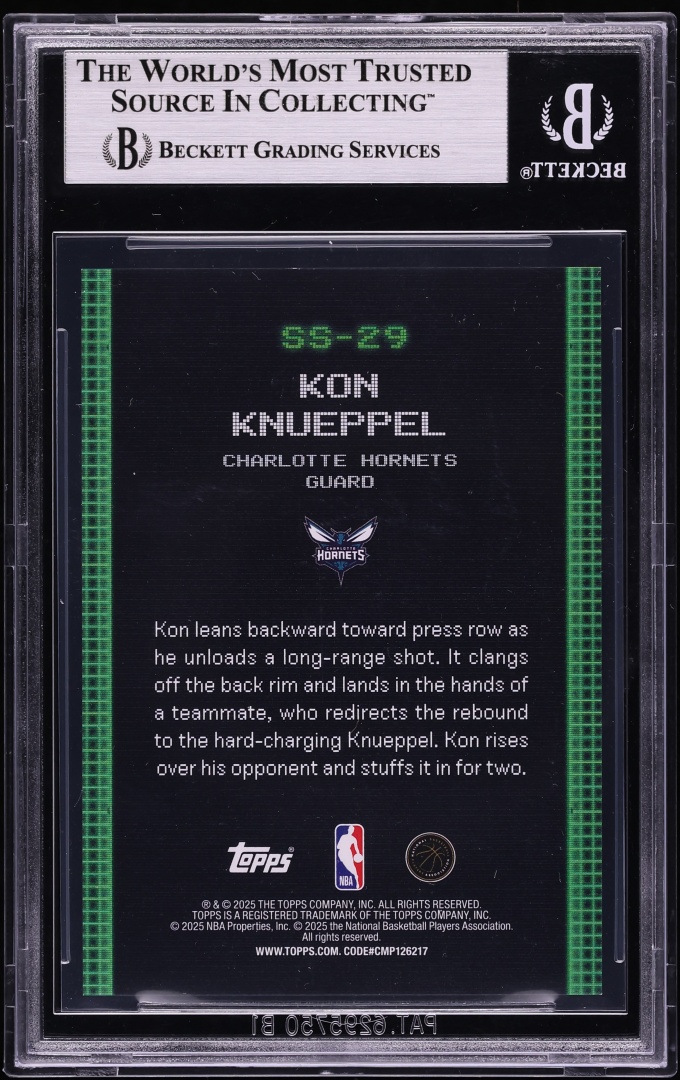 2025 Topps Scan and Slam Kon Knueppel ROOKIE /50 #SS-29 BGS 9 MINT