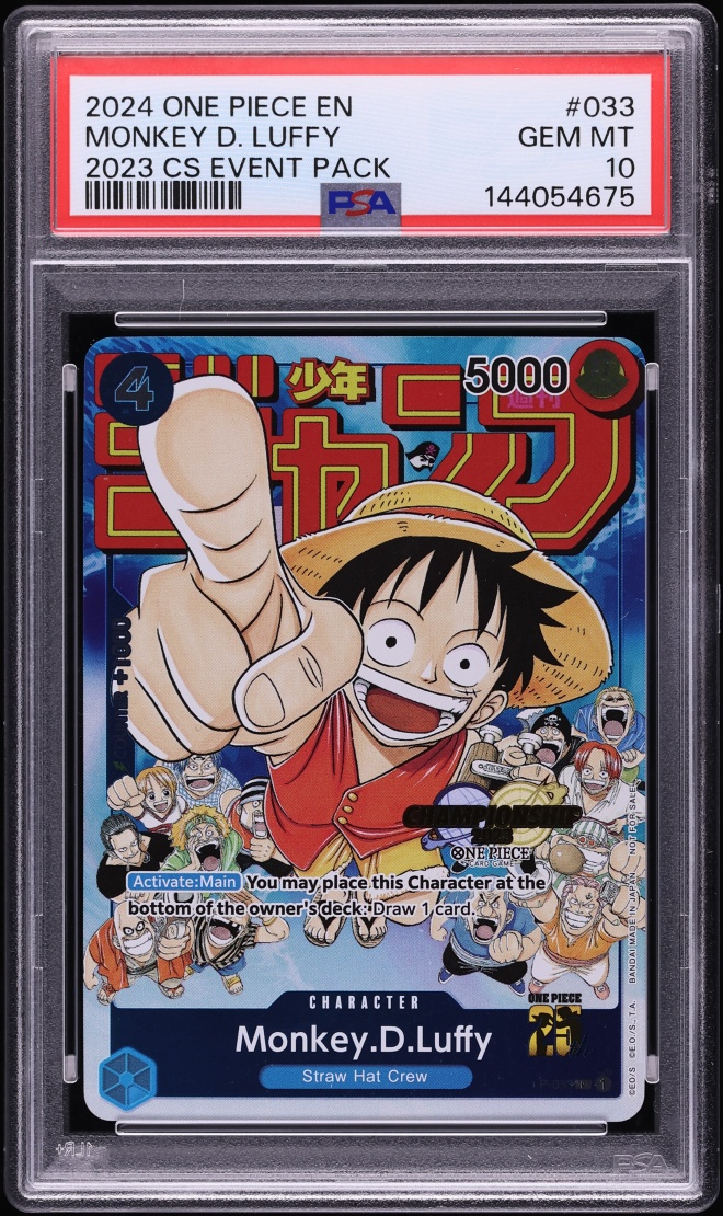 2024 One Piece Promo Championship '23 Event Pack Monkey D. Luffy #P-033 PSA 10 GEM MINT