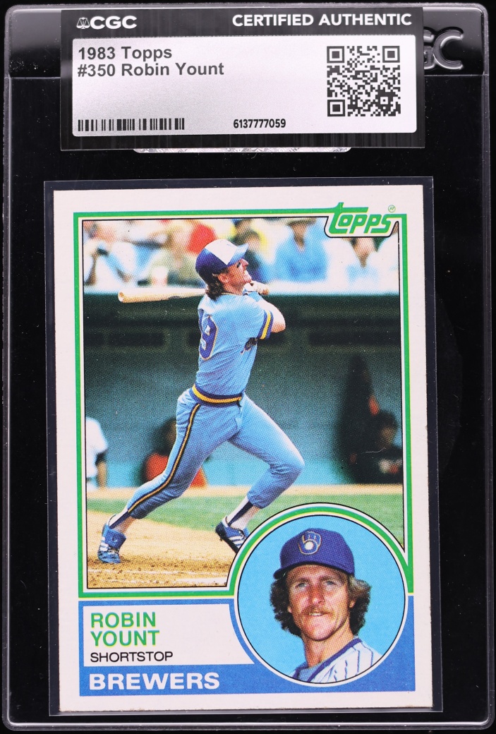 1983 Topps Robin Yount #350 CGC AUTH