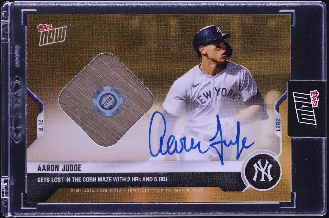 2021 Topps Now Gold Aaron Judge RELIC AUTO 1/1 #651F