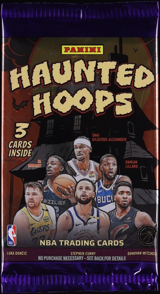 2024 Panini Haunted Hoops Basketball Factory Sealed Pack, 3ct Cards