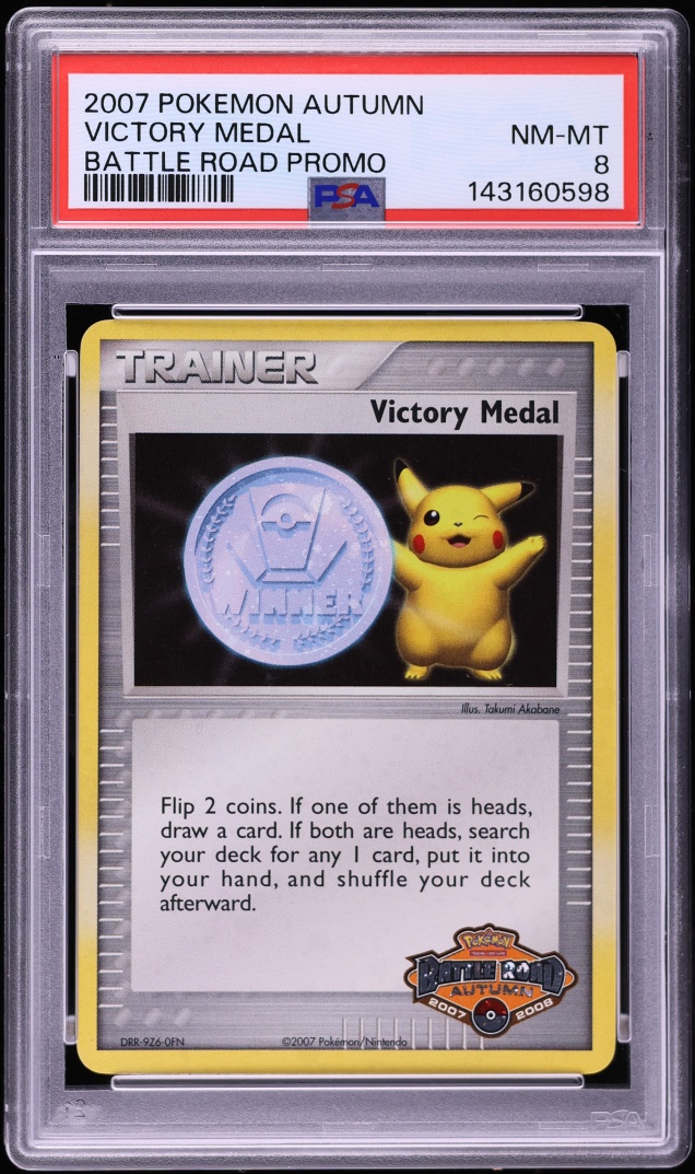 2007 Pokemon Autumn Battle Road Promo Victory Medal PSA 8 NM-MT