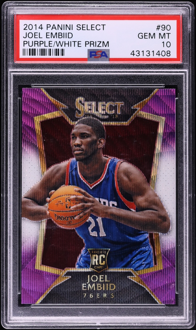 2014 Select Purple White Prizm Joel Embiid ROOKIE #90 PSA 10 GEM MINT