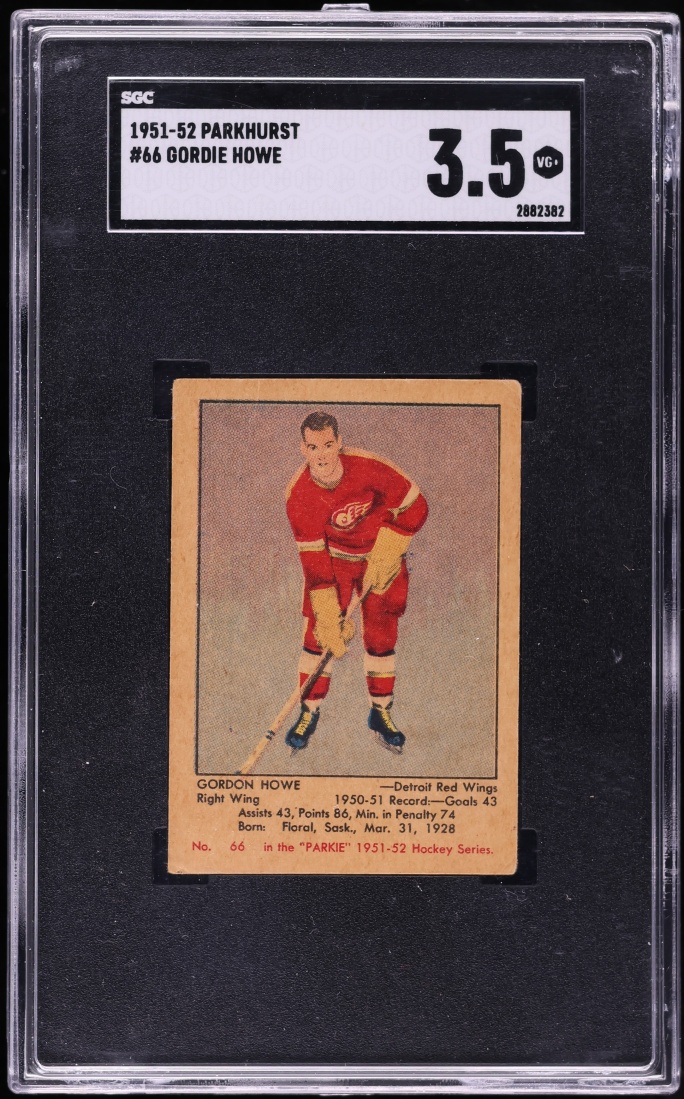 1951 Parkhurst Gordie Howe ROOKIE #66 SGC 3.5 VG+