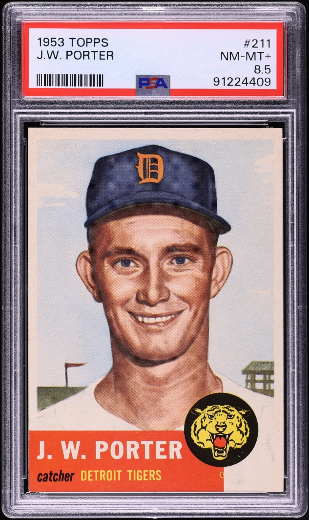1953 Topps J.W. Porter #211 PSA 8.5 NM-MT+