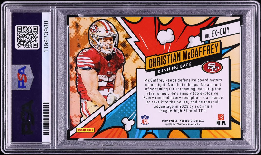 2024 Absolute Explosive Christian McCaffrey #EX-CMY PSA 10 GEM MINT