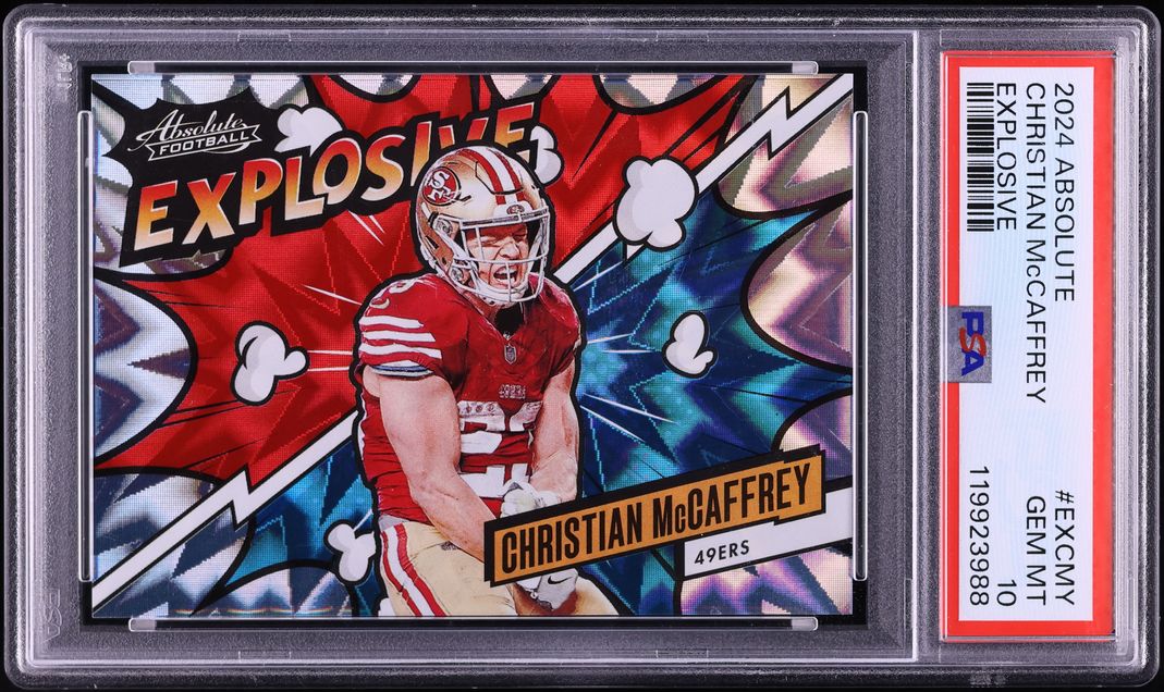 2024 Absolute Explosive Christian McCaffrey #EX-CMY PSA 10 GEM MINT