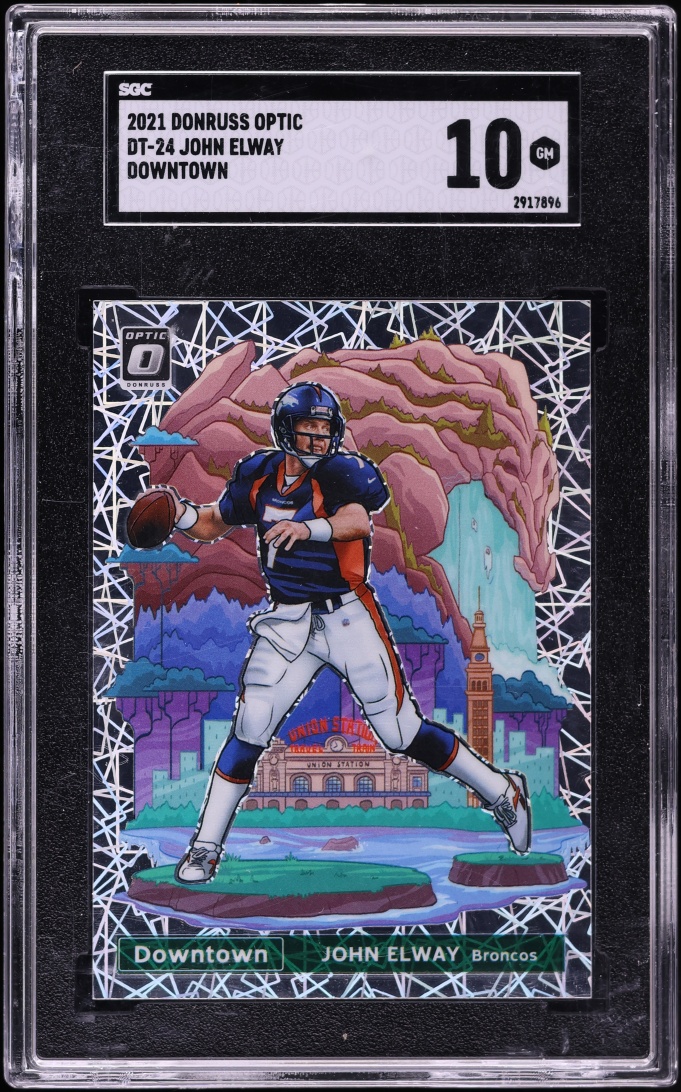 2021 Donruss Optic Downtown Prizm John Elway #DT-24 SGC 10 GEM MINT