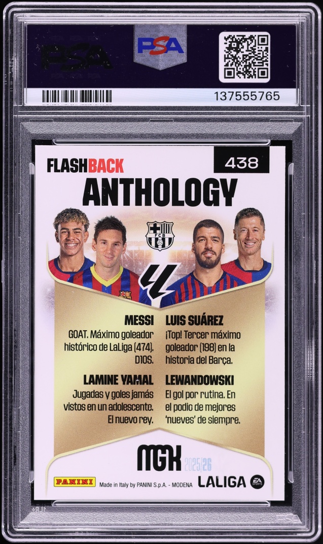 2025 Panini Megacracks LaLiga EA Sports Multi-Player w/ Lionel Messi #438 PSA 10 GEM MINT