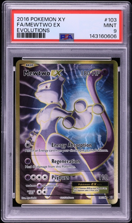 2016 Pokemon XY Evolutions Holo Mewtwo EX #52 PSA 10 GEM MINT on