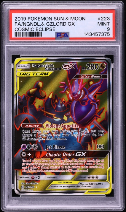 2019 Pokemon Sun & Moon Hidden Fates Shiny Full Art Guzzlord GX #SV71 PSA  10 GEM MINT on Fanatics Collect
