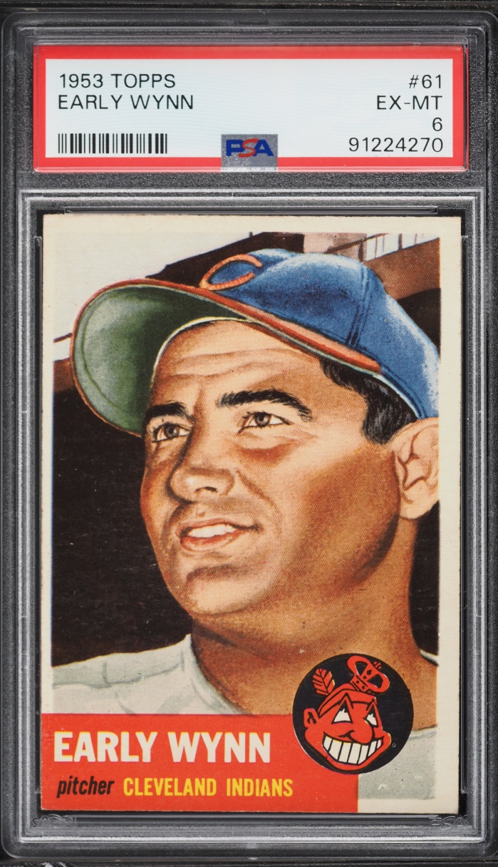 1953 Topps Early Wynn SHORT PRINT #61 PSA 6 EXMT
